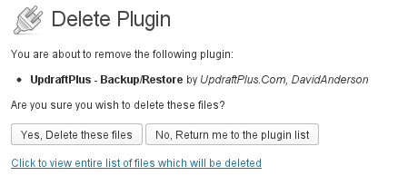 Delete plugin