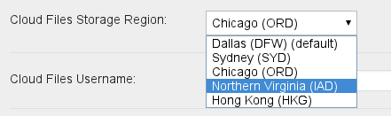 Rackspace Cloud Regions