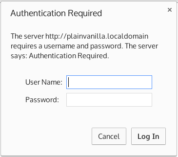 HTTP password authentication