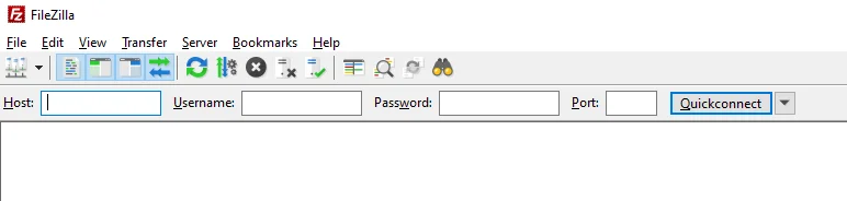 enter-your-ftp-credentials-in-filezilla-here