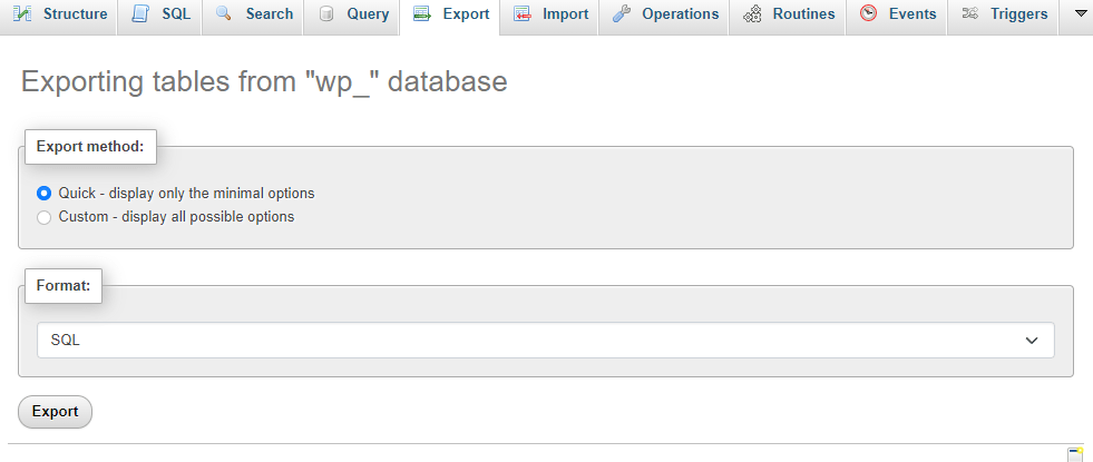 exporting-tables-from-the-wordpress-database